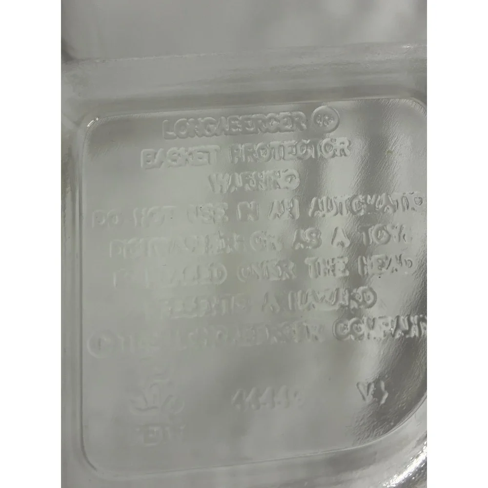 Longaberger Medium Catch All Divided Basket Protectors Clear Plastic 3pk 44440